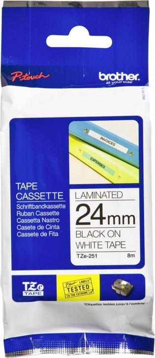 Actual product image Brother P-Touch Tape (2.40 cm, White)
