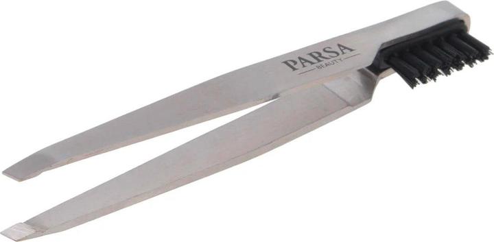 Image du produit Parsa Beauty Pince à épiler Parsa 2en1 avec brosse à sourcils, argentée
