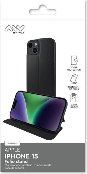 Actual product image My Way Case Stand function Black Series (Apple iPhone 15)
