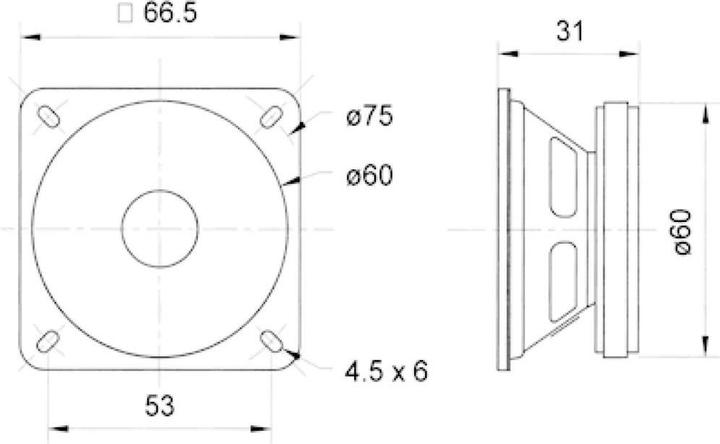 Image du produit Visaton Haut-parleur large bande FR 7, 4 Ohm