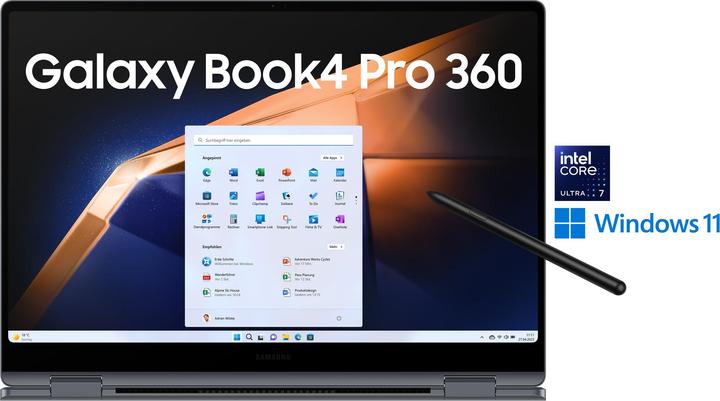 Image du produit Samsung Galaxy Book4 Pro 360 (16", Intel Core Ultra 7 155H, 32 Go, 1000 Go, DE)
