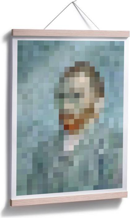 Produktbild Trenddeko Pixelart - van Gogh - Selbstbildnis 1889 (60 x 80 cm)