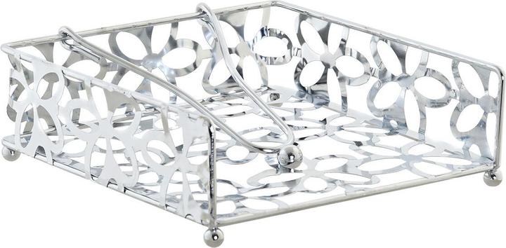 Produktbild DKD Home Decor Serviettenring Margerite Silberfarben Metall Kunststoff 18 x 19 x 6 cm