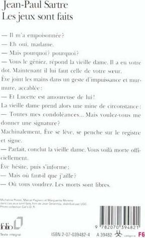 Produktbild Les jeux sont faits (Französisch, Jean-Paul Sartre, 2013)