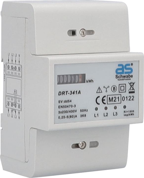 Image du produit As - Schwabe Compteur d'énergie sur rail DIN Appareil à montage en ligne
