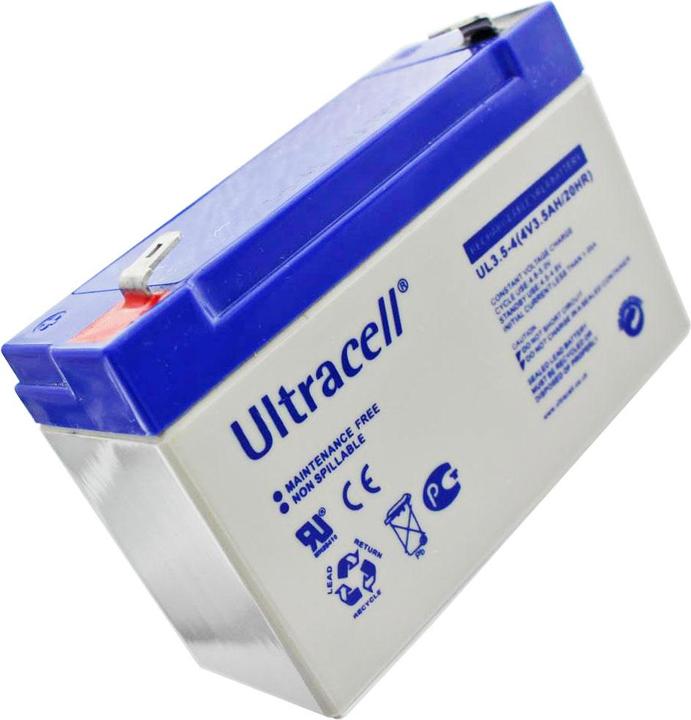 Produktbild Ultralife Akku UL3.5-4, 4 Volt Akku 3500mAh, passend für Sonnenschein A504/3.5S, 4,8mm Kontakte (4 V, 3.50 Ah)