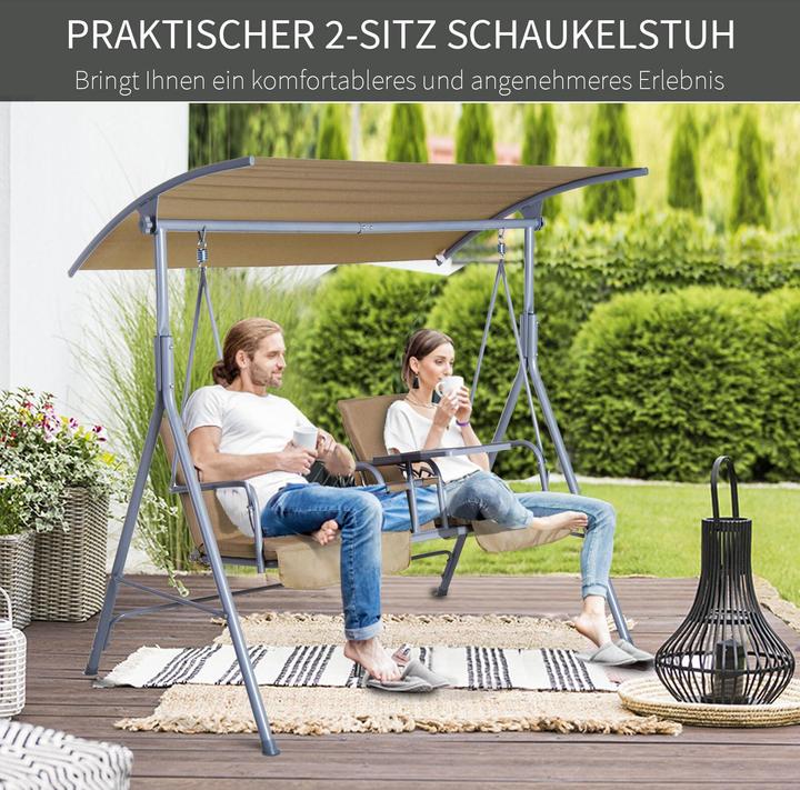 Actual product image Outsunny Garden Swing with Sunroof
