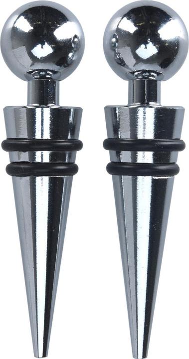 Actual product image Excellent Houseware Bottle stopper set of 2, chrome-plated metal (Wine stopper)