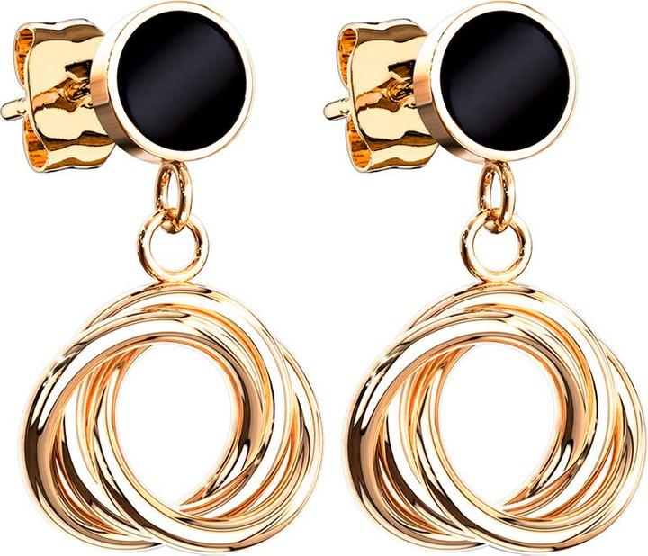 Star Piercing Ohrring rosegold Anhänger verschlungene Kreise (ohne Messing, Chirurgenstahl 316L)