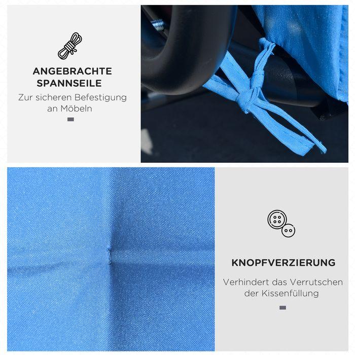 Produktbild Swisshandel24 Auflagen-Set 170 cm Hollywoodschaukel Blau