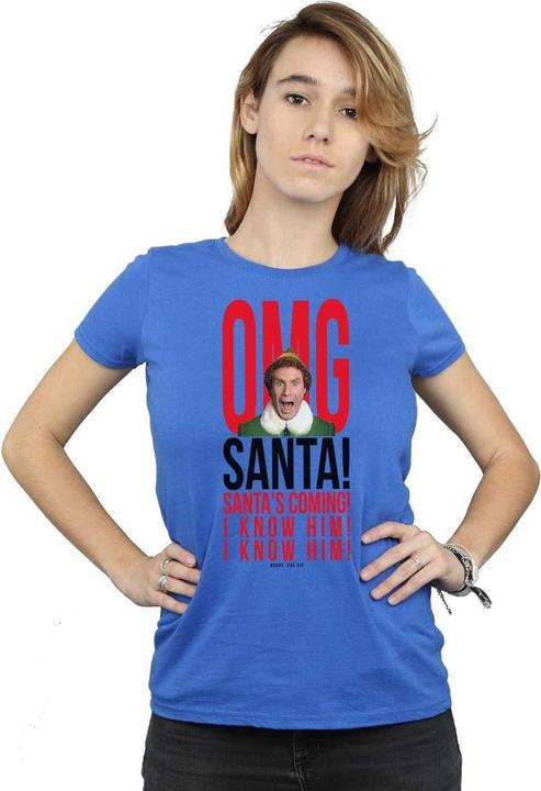 Immagine prodotto Elf OMG Santa I Know Him Maglietta Donna (S)