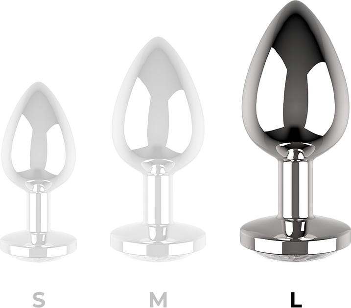 Actual product image Coquette Chic Desire Anal Plug Metal White Colour Size L 4 X 9cm