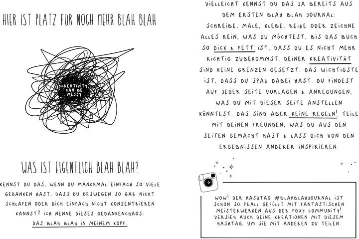 Image du produit Blah Blah Journal - Band 2 - Dein absolut verrücktes Mitmach-Buch - Mal es fertig! Von YouTuberin Fo (Allemand, Foxy Draws, 2024)