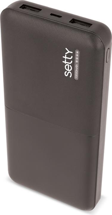 Actual product image Setty power bank 10000 mAh SPB-10 black (10000 mAh, 17 W, 17000 Wh)