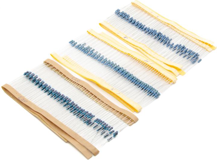 Actual product image Purecrea Resistor set 300 pcs. 220/1K/1MOhm 1/4W 1% accuracy (Obstruction)