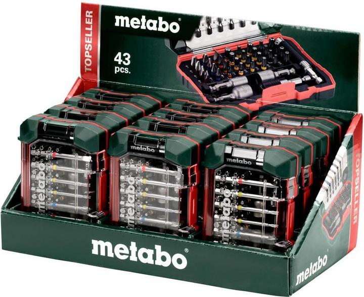 Produktbild Metabo Bit-Set (3, 4, 5, 6, PH1, PH2, PH3, PZ1, PZ2, PZ3, H3, H4, H5, H6, T27, T10, T15, T20, T25, T30, T40, 8 mm, 10mm, 13 mm)