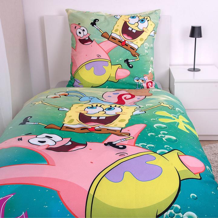 Immagine prodotto Herding Biancheria da letto Spongebob Squarepants 135 x 200 cm / 80 x 80 cm