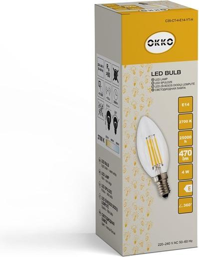 Produktbild Okko BULB LED B35 4W E14 830 FL 350LM 15KH