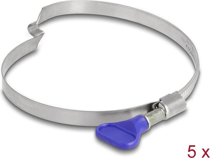 Immagine prodotto Delock Fascetta stringitubo inox 400 con ponte destro e dado ad alette 80