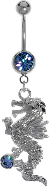 Actual product image Bijouteria Bellypiercing (Surgical steel 316L, Crystal, Brass rhodium plated)