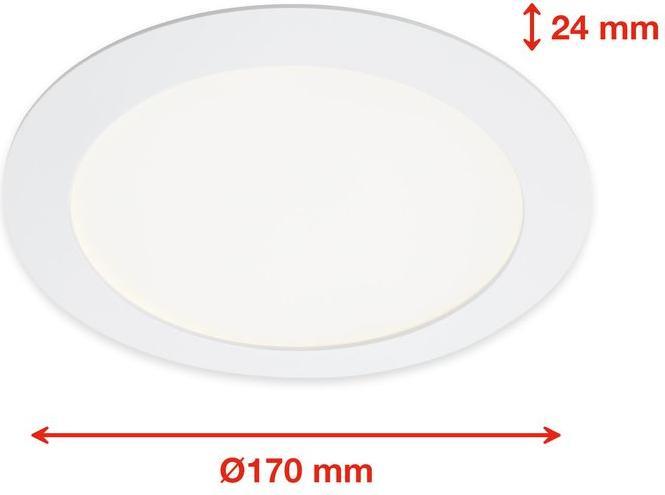 Immagine prodotto Telefunken Luce da incasso a LED dimmerabile IP23 WiFi RGBW 12W 1200 lm bianco caldo - bianco luce diurna (1200 lm)