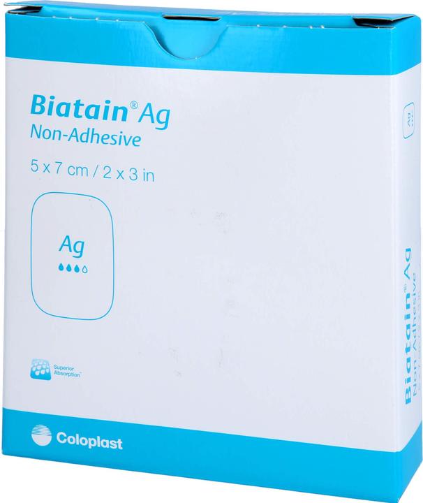 Produktbild Coloplast Biatain Ag Schaumverband nicht-haftend 5x7cm, 5 St VER