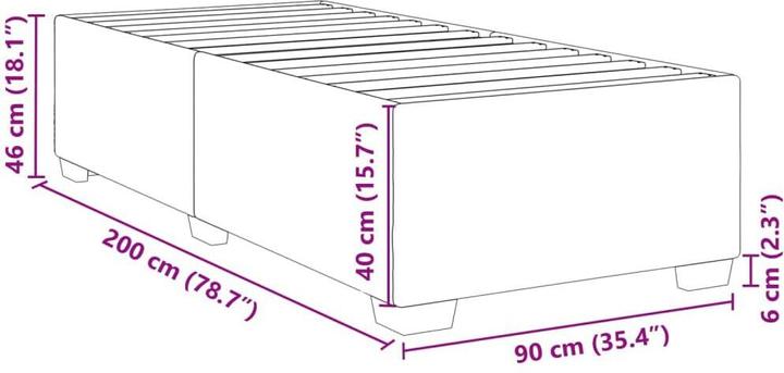 Immagine prodotto VidaXL Struttura letto in ecopelle (90 x 200 cm)