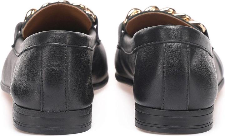 Actual product image Inuovo The fashionable slip-on shoe made from high-quality leather and a decorative link chain on the (39)