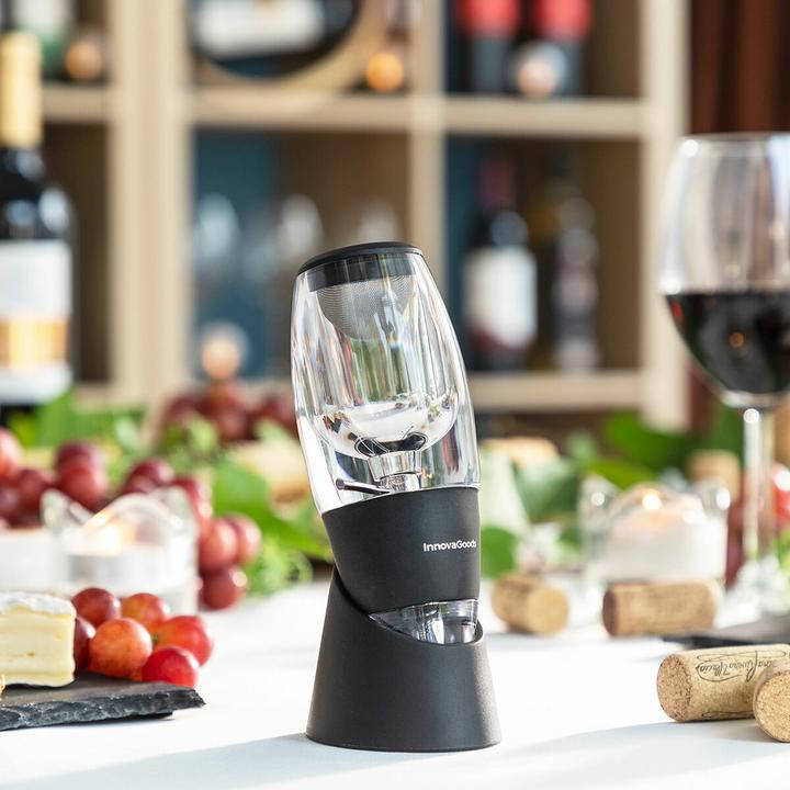 Produktbild InnovaGoods Weinbelüfter mit Filter, Ständer und Transportbeutel Wineir (Weinbelüfter)