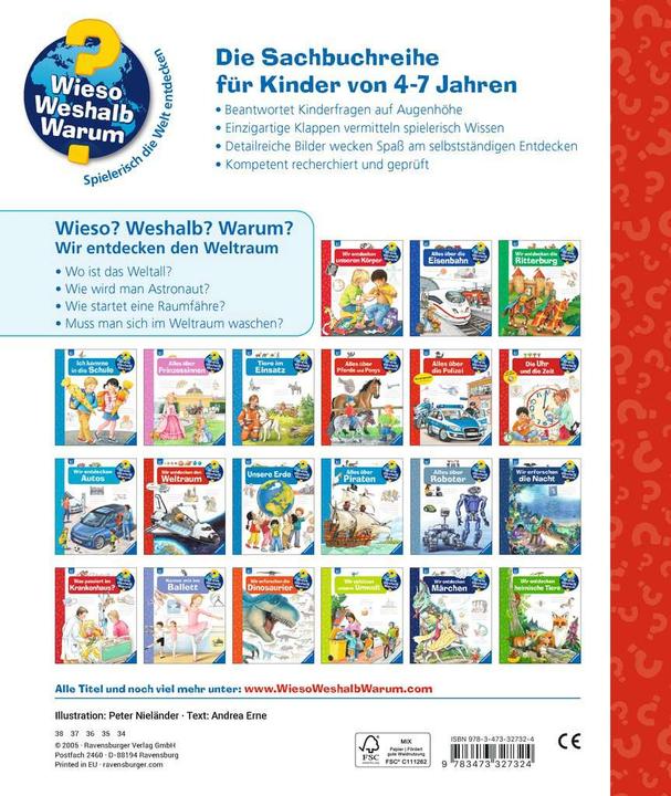 Produktbild Ravensburger Wir entdecken den Weltraum (Deutsch, Peter Nieländer, Andrea Erne, 2014)