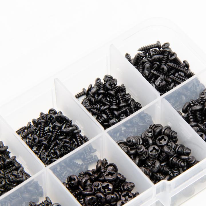 Produktbild Purecrea 600Stk Blechschrauben brüniert M2/M2.3/M2.6/M3