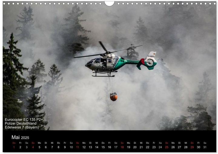 Produktbild Hubschrauber im Einsatz (Wandkalender 2025 DIN A3 quer), Monatskalender (A3, Deutsch)