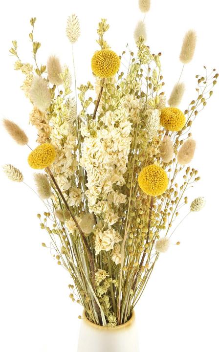 Geschenkkörbe CH Bouquet de fleurs séchées "Happy Yellow (Fleurs séchées)