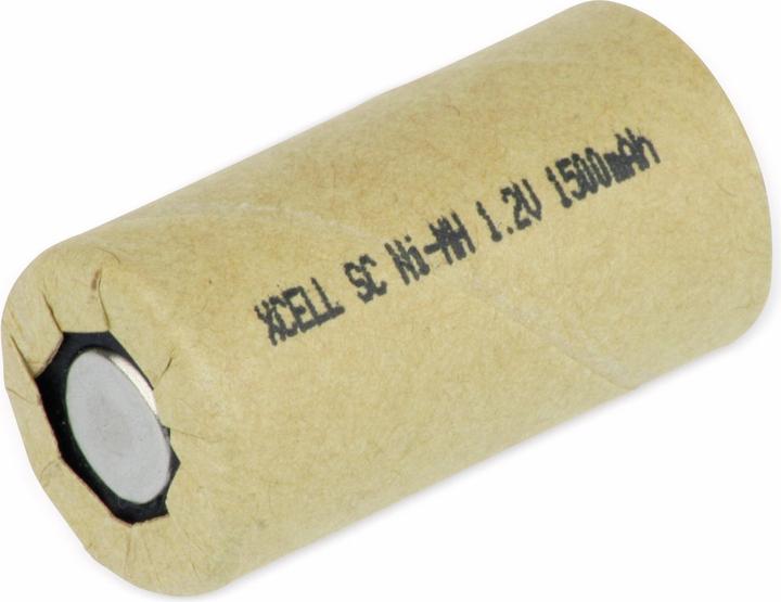 Produktbild XCell NiMH-Sub-C-Zelle-Akku 1,2V-/1500mAh, Pappmantel 41,5x22,2 mm (Sub-C, 1500 mAh)