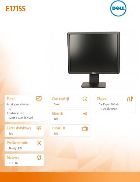 Immagine prodotto Dell E1715s (1280 x 1024 pixel, 17")