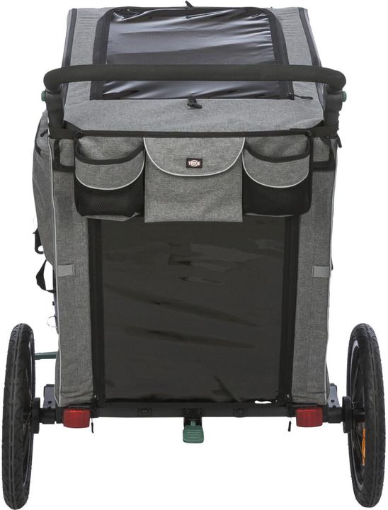 Produktbild Trixie Fahrrad-Anhänger L, 80×103×98/147 cm, Grau/Salbei (Hund, Reflektoren, Komplett zu öffnen)