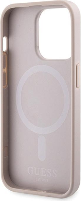 Image du produit Guess GUHMP15XP4RPSP iPhone 15 Pro Max 6.7" różowy/pink hardcase 4G Printed Stripes MagSafe (Apple iPhone 15 Pro Max)