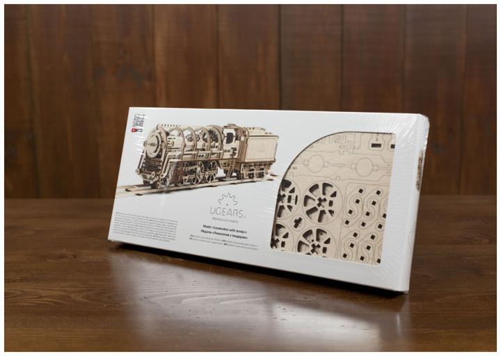 Actual product image Ugears Steam locomotive with tender