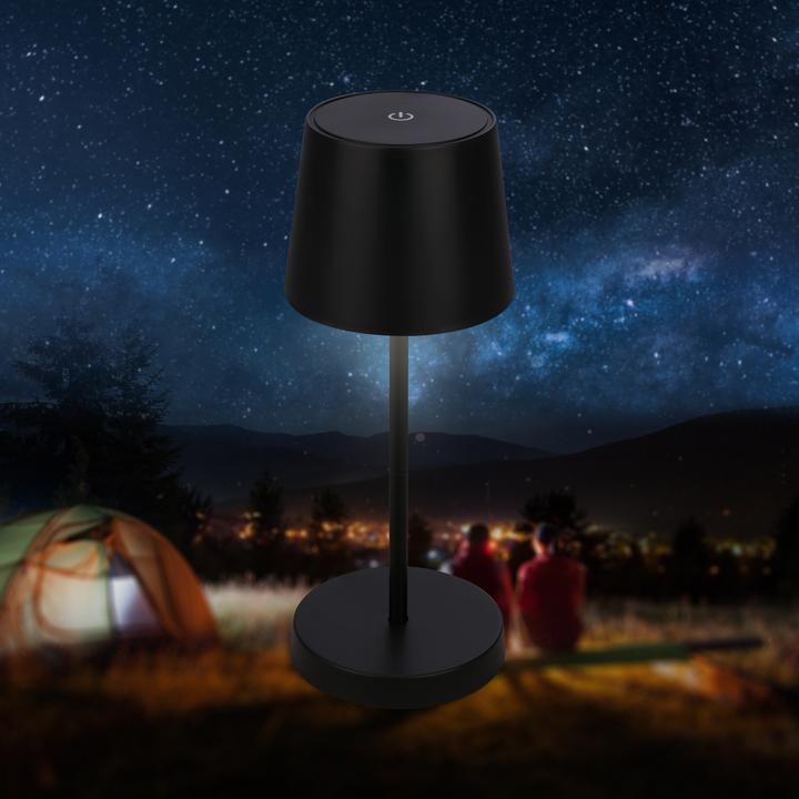 Actual product image Briloner Battery LED table lamp, black, 1xLED module/2.6W (150 lm)