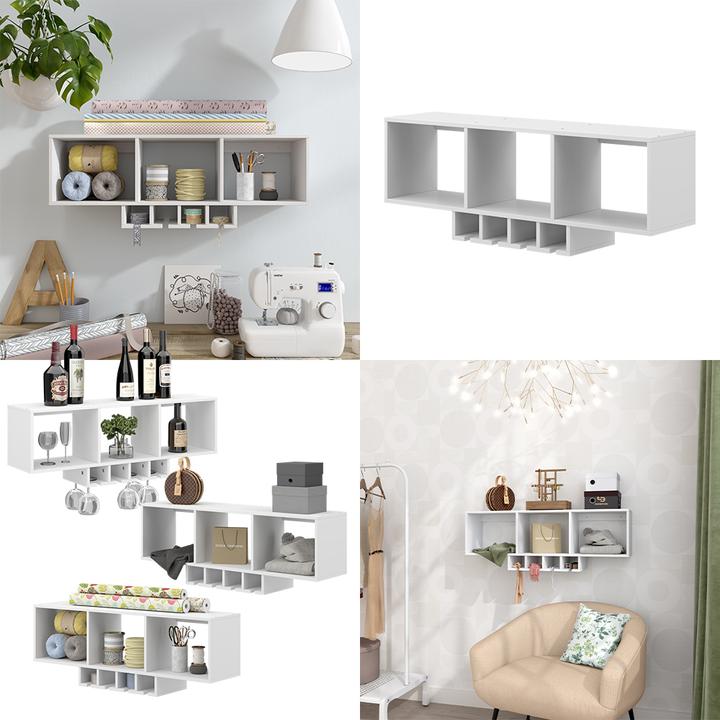Produktbild Vicco Weinglasregal Vin, Weiss, mit Glashalter