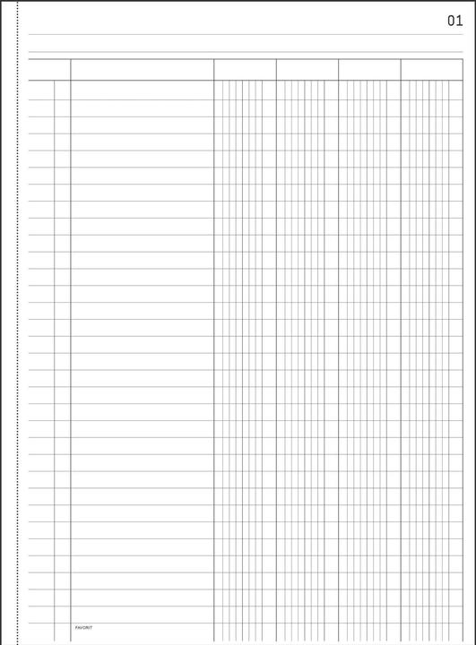 Actual product image Favorit Carbonless copybook columns with carbonless paper (100 x)