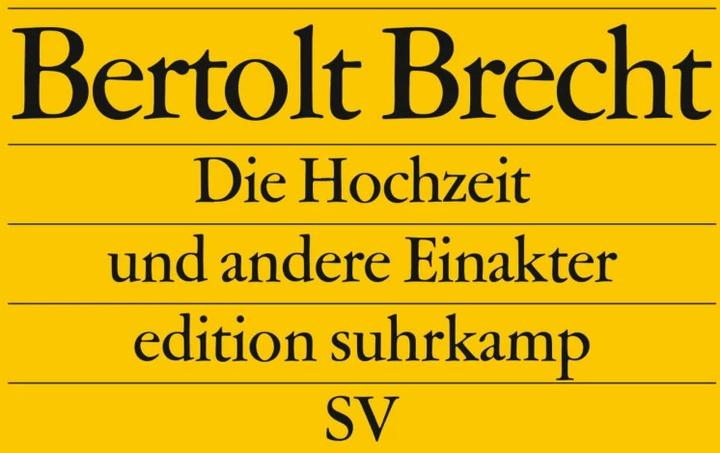 Produktbild Die Hochzeit und andere Einakter (Deutsch, Bertolt Brecht, 2002)