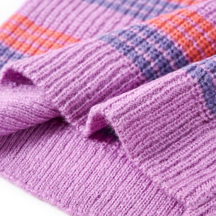 Image du produit VidaXL Pull à rayures pour enfants Tricoté Violet et Rose (92)