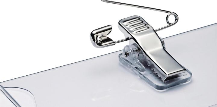 Actual product image Durable Acrylic nameplates with combination clip