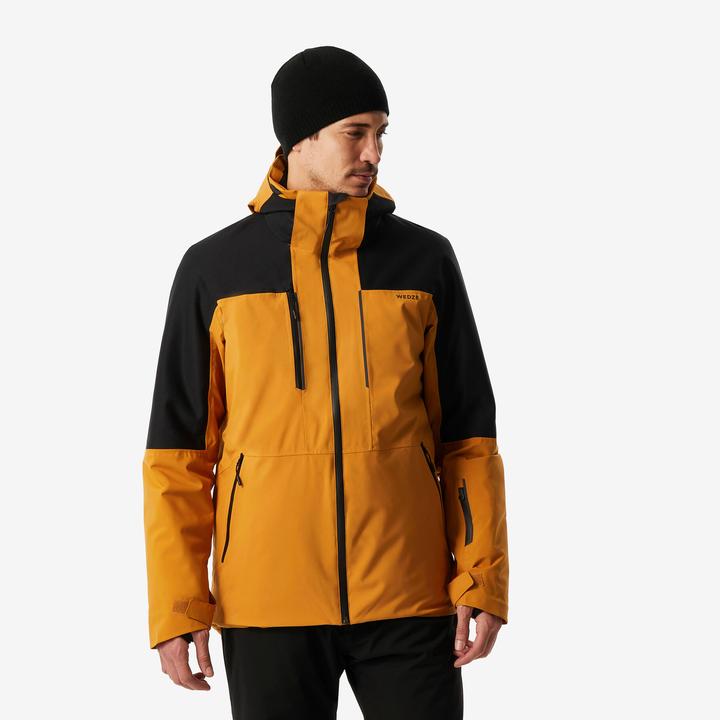 Immagine prodotto Wedze Giacca da sci da uomo impermeabile e resistente - 500 cammello/nero (M)