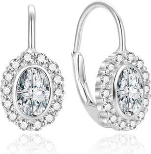 Produktbild Beneto Glittering silver earrings with zircons AGUC1808L (L)