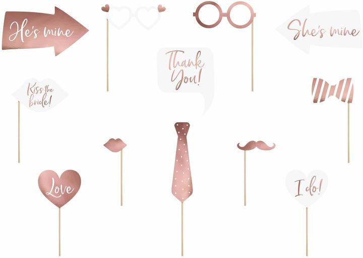 Produktbild Partydeco Photo Booth Wedding Set