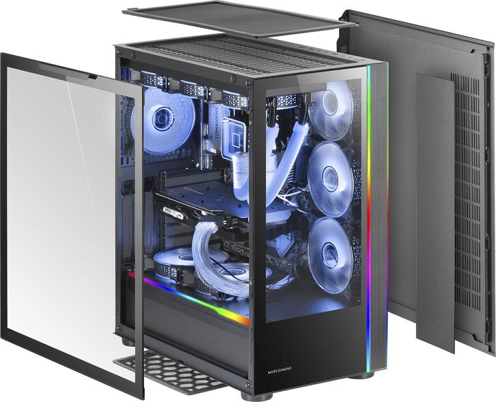 Actual product image Mars Gaming Boitier Grand Tour E-Atx Mc-Ult Avec Panneaux Vitrés (Noir) (ATX, mATX, Mini-ITX)