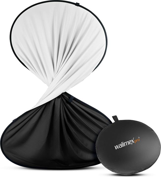 Produktbild Walimex Falthintergrund 200x230cm schwarz/weiss (230 cm, 200 cm)