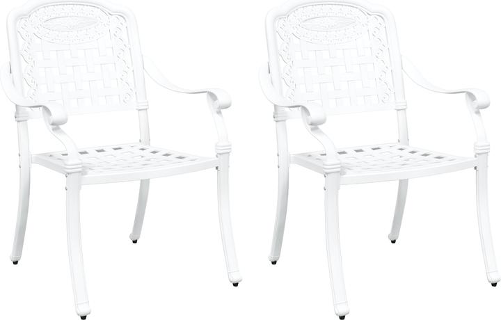 Actual product image VidaXL Garden chairs set of 2 white cast iron